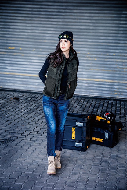 防寒ベスト カモフラブラック 秋冬用 ユニセックス