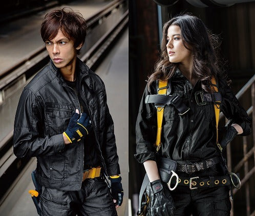 長袖ジャケット ブラック オールシーズン ユニセックス