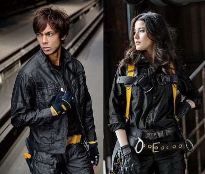 長袖ジャケット ブラック オールシーズン ユニセックス