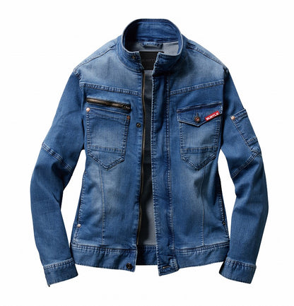 【アウトレット】長袖デニムジャケット インディゴ M 春夏用 メンズ