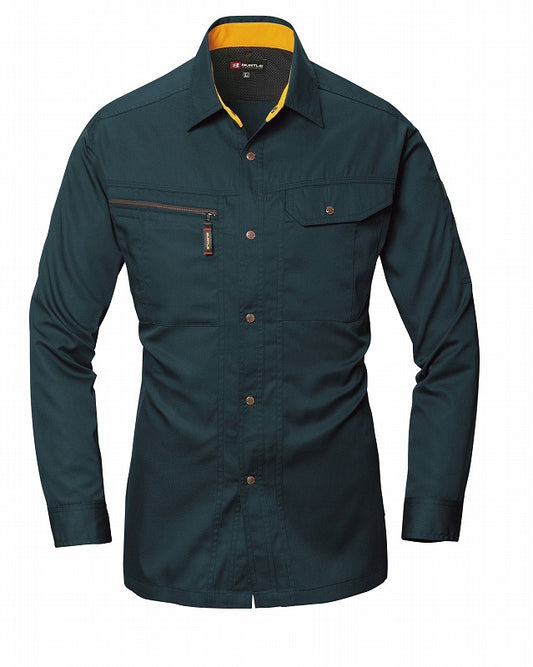 長袖シャツ チャコールブラック オールシーズン メンズ