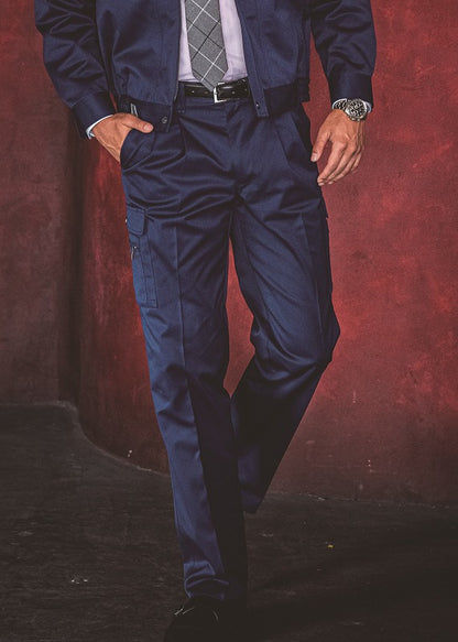 【アウトレット】ツータックカーゴパンツ ミストブルー 115サイズ 春夏用 メンズ