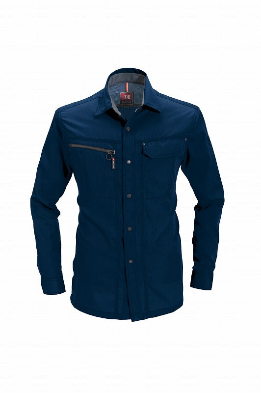 長袖シャツ ネイビー オールシーズン メンズ