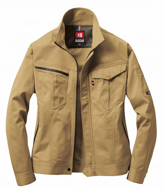 長袖ジャケット キャメル 春夏用 ユニセックス