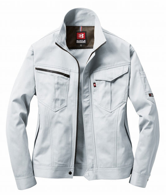 長袖ジャケット シルバー 春夏用 ユニセックス