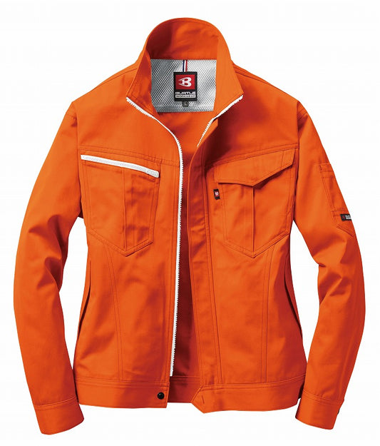 長袖ジャケット オレンジ 春夏用 ユニセックス