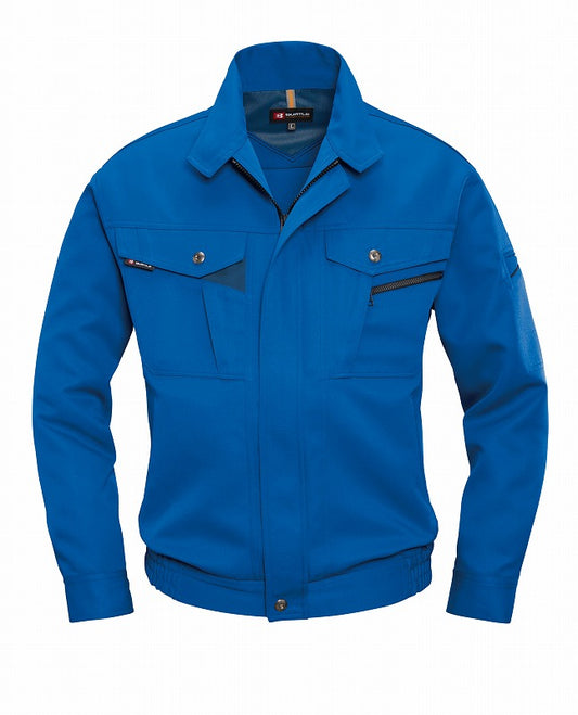 長袖ブルゾン ロイヤルブルー 春夏用 メンズ