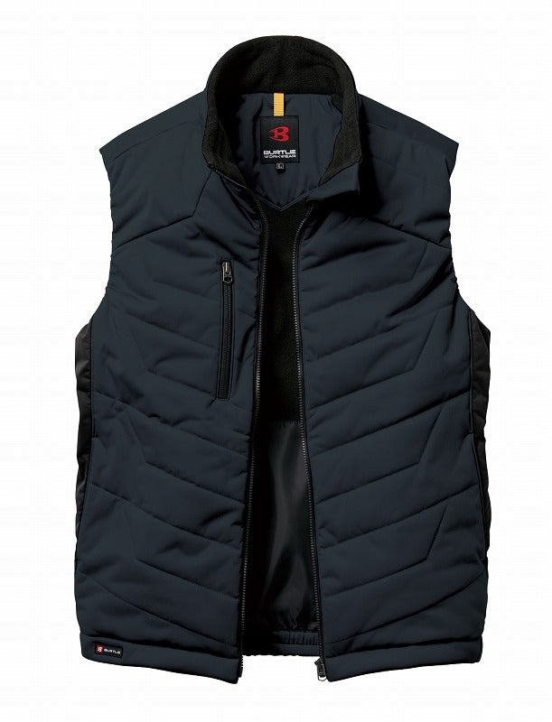 防風ストレッチ軽防寒ベスト ブラック 秋冬用 ユニセックス