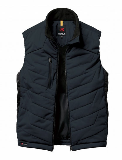 防風ストレッチ軽防寒ベスト ブラック 秋冬用 ユニセックス