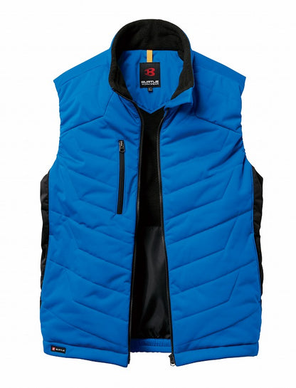 防風ストレッチ軽防寒ベスト サーフブルー 秋冬用 ユニセックス