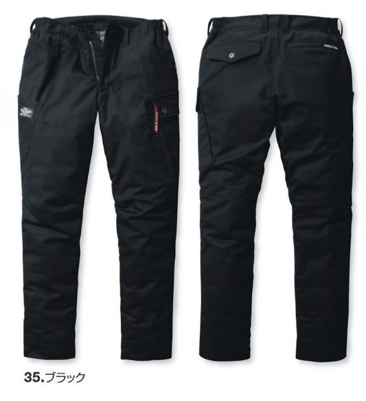 防寒カーゴパンツ 35/ブラック 3XL