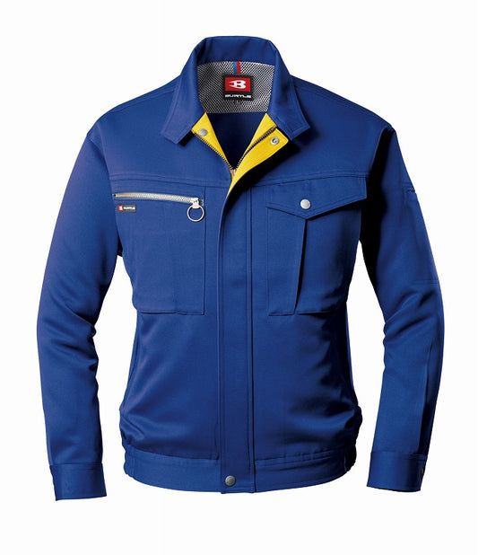 長袖ブルゾン ロイヤルブルー 春夏用 メンズ