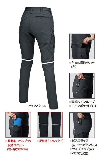 レディースカーゴパンツ ネイビー 春夏用