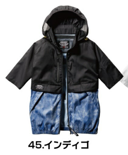 エアークラフト 半袖ブルゾン 45/インディゴ Sサイズ