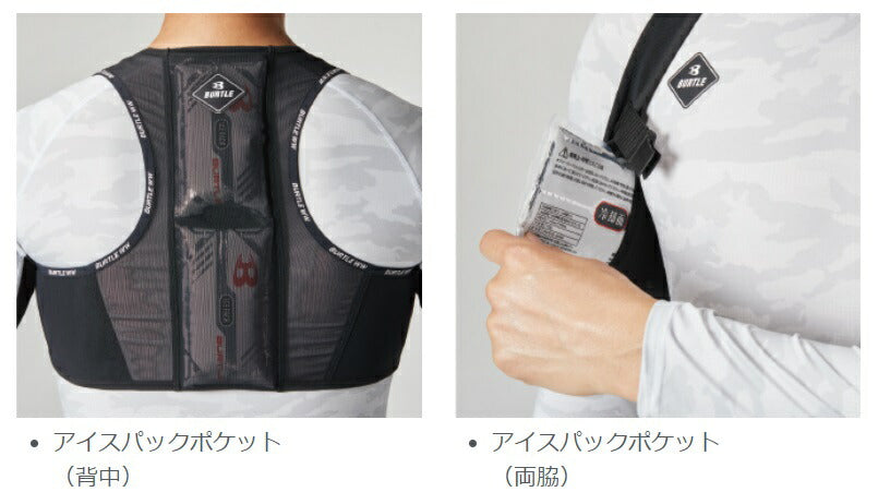 フリーザーベスト\U0026アイスパックセット 35/ブラック フリーサイズ