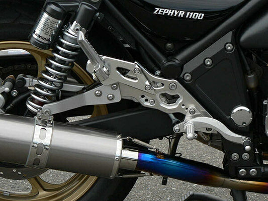 ハイパーバンク バックステップ シルバー 可倒式 ZEPHYR1100 ゼファー1100