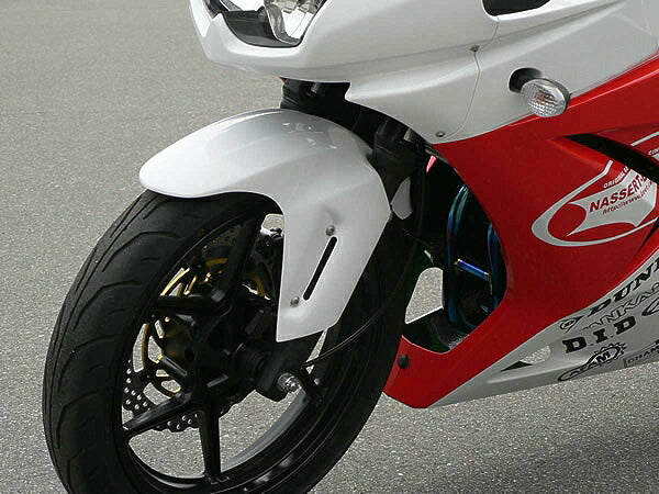 エアロシャークフェンダー シロゲル NINJA250R ニンジャ250R フロントフェンダー