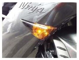 フロントウインカーレンズカバーセット ブラック ZX-14R ZZ-R1400