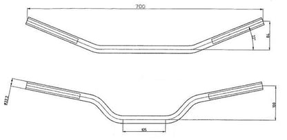 Handlebar Black Universal for Kawasaki Models