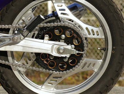 アルミリアスプロケット ブラック/ゴールド CBX400F