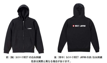 10.0 オンス BEET ドライ裏フリースジップパーカー ブラック