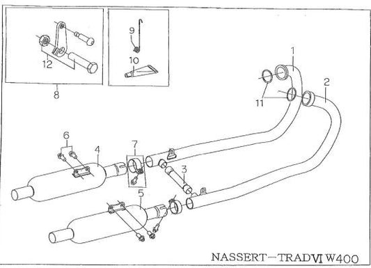 Bypass Pipe, Stainless Steel, W400