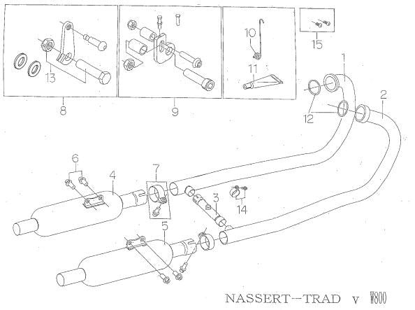 Silencer Mounting Bolt Set W800