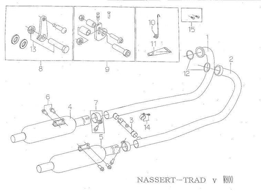 サイレンサークランプバンドセット W800