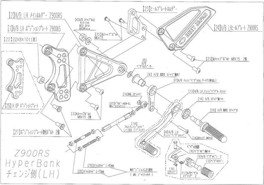 ハイパーバンク LH ポジションプレート Z900RS