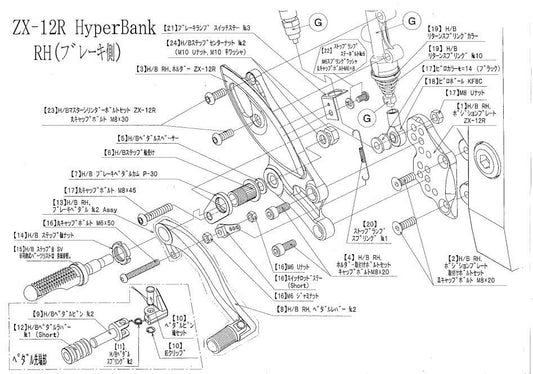 Hyper Bank RH Position Plate ZX-12R