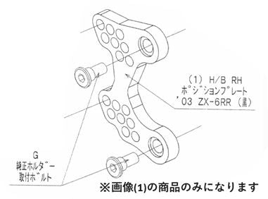 ハイパーバンク RH ポジションプレート 03ZX-6R/RR