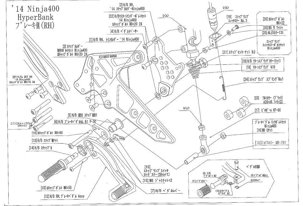 ハイパーバンク RH メインホルダー ニンジャ400 シルバー