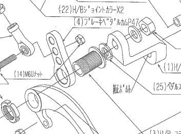 ハイパーバンク ブレーキペダルカム W800