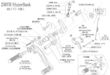 ブレーキペダルストッパー 250TR