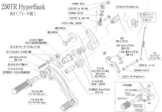 ブレーキペダルストッパー 250TR