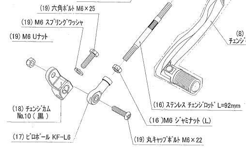 チェンジカムボルトセット 250TR