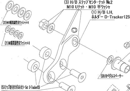 チェンジカム調整ワッシャ Dトラッカー125