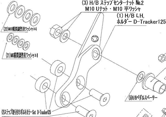 チェンジカム調整ワッシャ Dトラッカー125