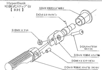 ハイパーバンク 可倒 インサーボルト M5×8