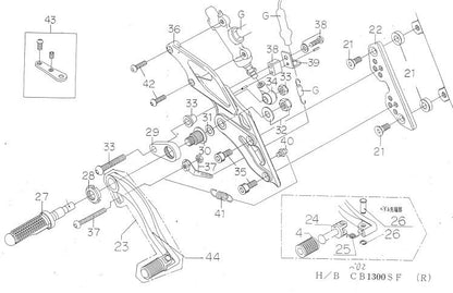 Pedal Return Bolt Set CB1300SF