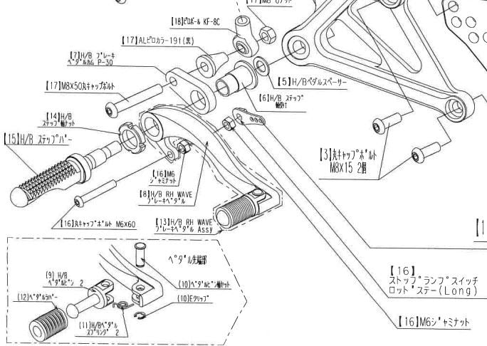 スイッチロッドステーセット ニンジャ650