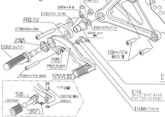スイッチロッドステーセット ニンジャ650