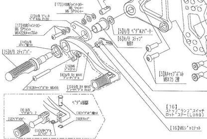 スイッチロッドステーセット ニンジャ250/400