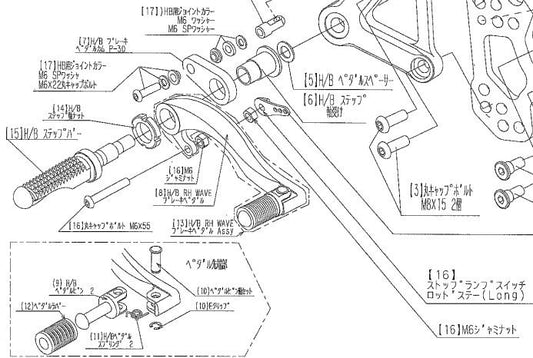 スイッチロッドステーセット ニンジャ250/400