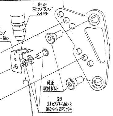 ストップランプ ステーボルトセット ニンジャ1000SX