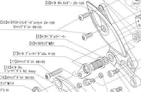 Master Cylinder Bolt Set ZX-12R
