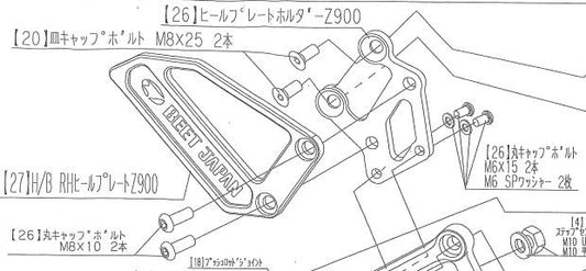 ヒールガードプレートホルダー(R) Z900