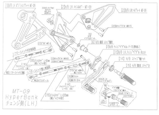 ハイパーバンク LH Hガードボルト 21MT-09 シルバー