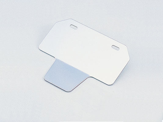 Mountain-shaped License Plate Holder with Triangle Sticker, Silver, for 50-125cc
