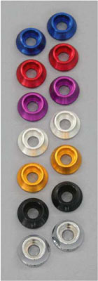 License Plate Cap Bolt & Nut Set Red Screw Size M6